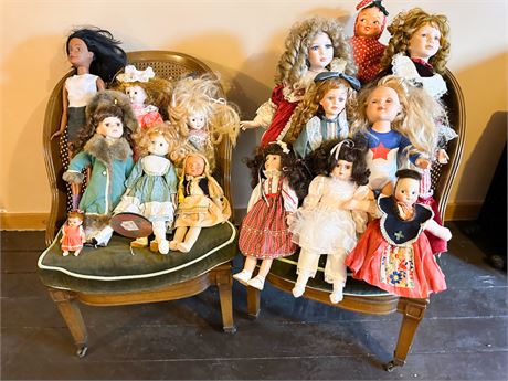 Large Lot of Assorted Dolls
