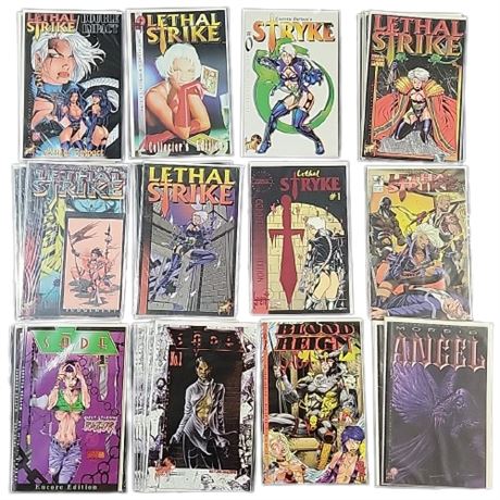 London Night "Lethal Stryke" & Others Comic Book Lot (Some Multiples/Variants)