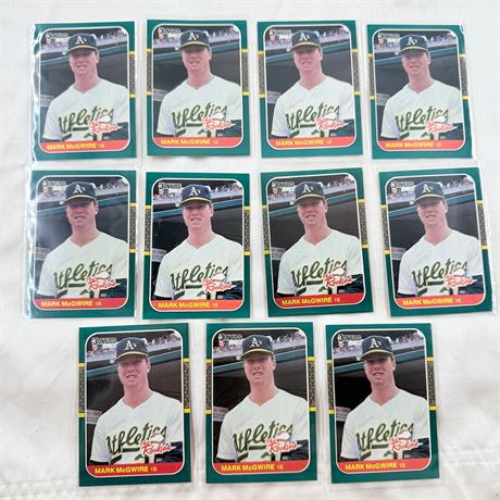 11x 1987 Donruss Mark McGwire #1
