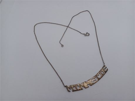 Sterling necklace MINNETTE about 16 in Long 3.2 G