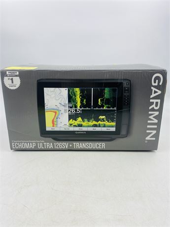 NIB $3000 Garmin Echomap Ultra 126SV Transducer Fish Finder