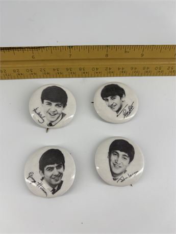 The Beatles Individual Pinback Buttons