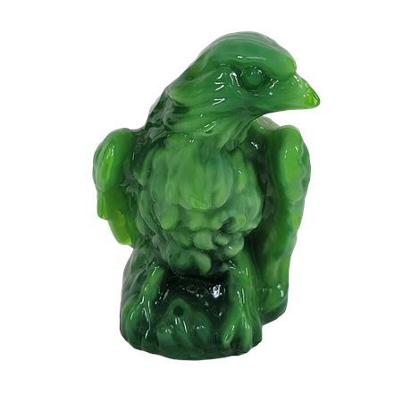 Boyd Glass Nile Green Bernie the Eagle Figurine