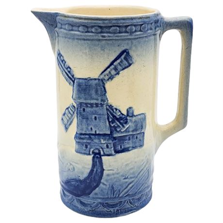 Antique Roseville Pottery Windmill Pitcher