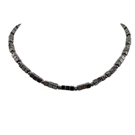 Gray Hematite Bead Necklace