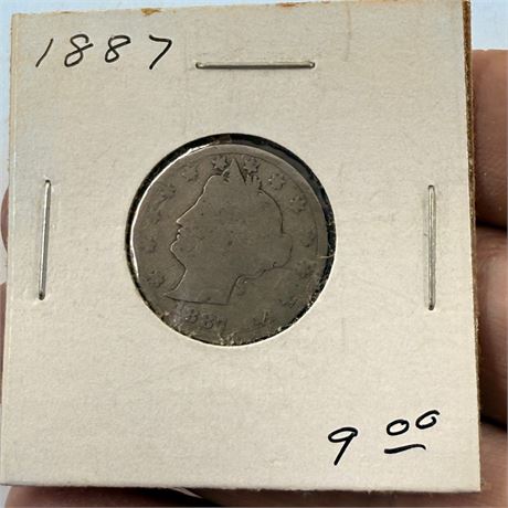 1887 V Nickel