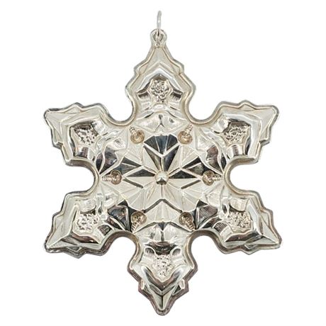 Vintage 1975 Gorham Sterling Silver Snowflake Ornament