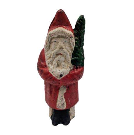 Cast Iron Santa Coin Bank
