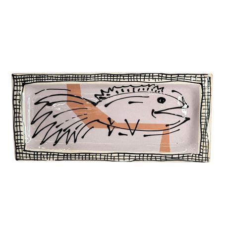 Hand Made Pottery Fish Platter