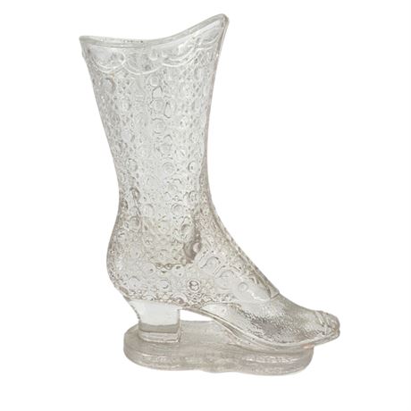 Antique Glass Boot Bud Vase - Patent Pending