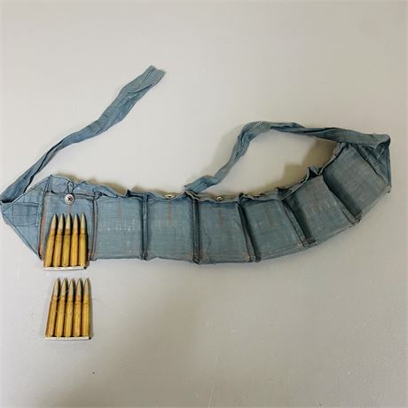 70 Round War Surplus Bandolier Complete w/ Clips