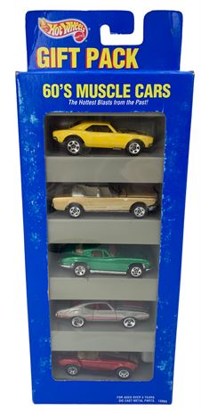 NOS Hot Wheels 1995 Mattel 60s Muscle Car 5 Pc Die Cast Gift Pack