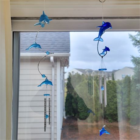 Dolphin Wind Chimes, Lot of 2