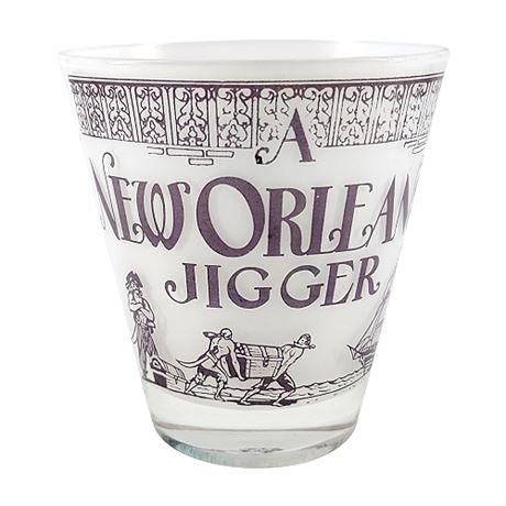 Vintage "A New Orleans Jigger" 16oz Novelty Cocktail Glass