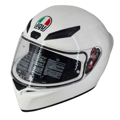 K1 AGV DOT(ECE) Solid - White Helmet