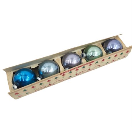 VTG Large Shiny Brite Ornaments with Box