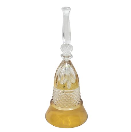Antique Yellow Crystal Bell