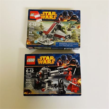 Lego 75034 + 75035 Star Wars Sets in Boxes