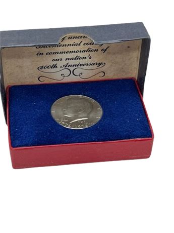 Uncirculated bicentennial 200th anniversary Kennedy1/2 dollar