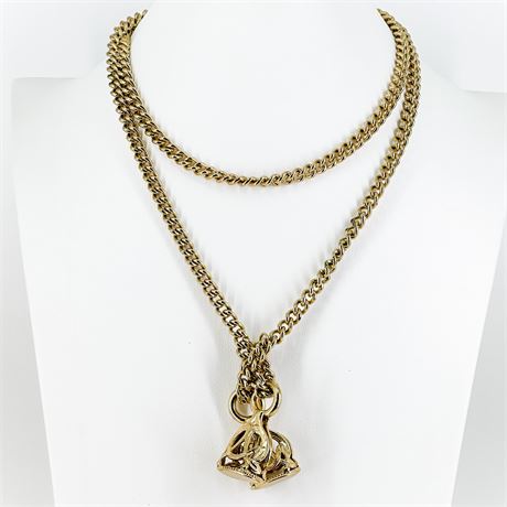 Vintage Gold-Tone Lariat Necklace