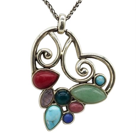BRIGHTON "Mother Earth" Heart Pendant Necklace