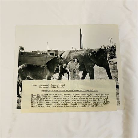 GOP + DNC Mascots Original Press Photo