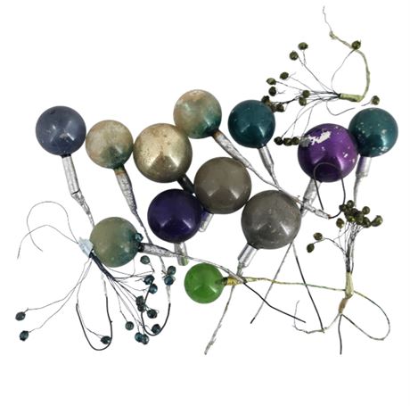 Lot of VTG Mercury Glass Ornaments