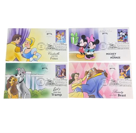 The Art of Disney Romance FDC #4025-28 Bevil