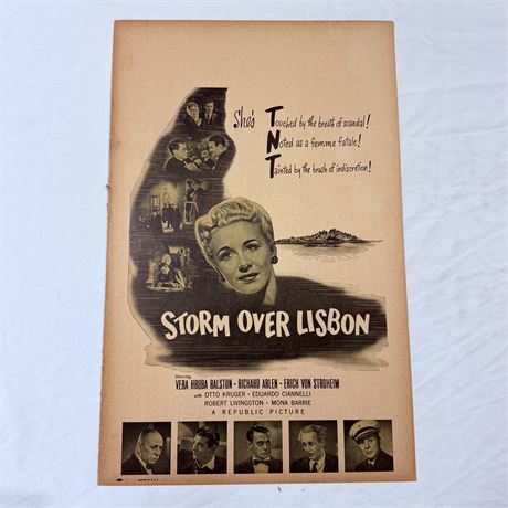 Storm Over Lisbon Original 14x22” Movie Poster