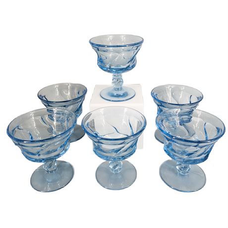 Set 6 Fostoria Jamestown Stem Dessert Bowls