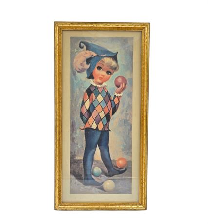 1965 Goji "Big Eye" Print , Wood Frame
