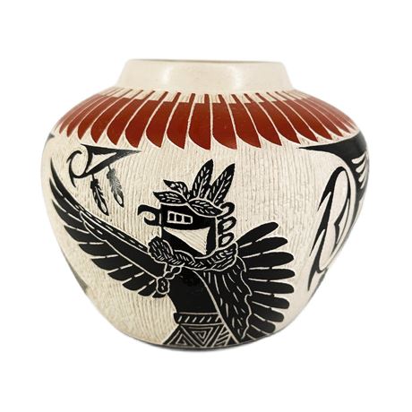 Vintage Acoma Native American Pottery Vase by Arthur & Velma Lucario