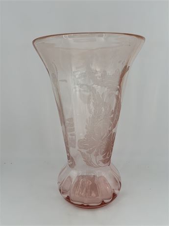 Pink Depression Glass Vase