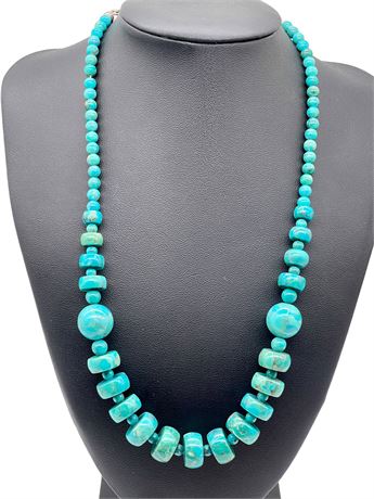 Polished and Cut Turquoise Necklace
