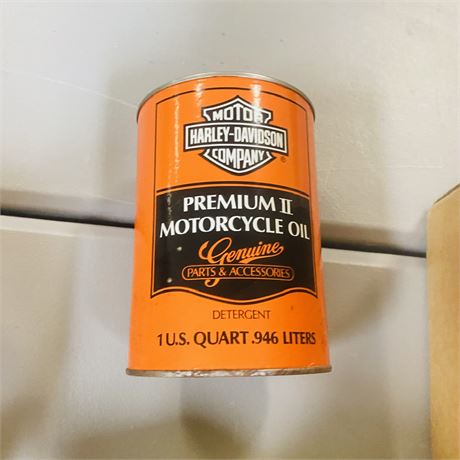 NOS Harley Davidson Oil Quart Can - Full