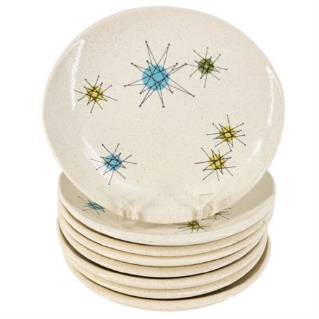 Vintage Lot of 8 Franciscan Starburst Small Plates