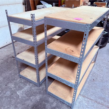Pair of 48” Metal Shelving Units