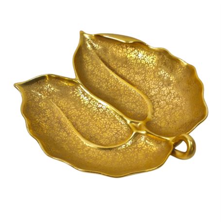 VTG Candy Dish, Hand-painted with 24K Gold