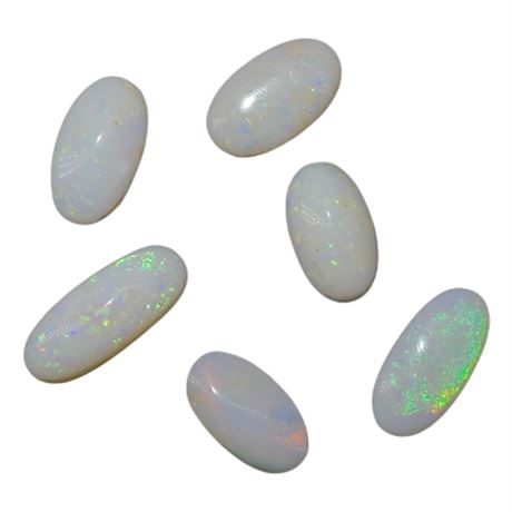 Six Loose Genuine Opal Cabochons