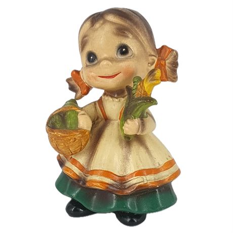 Josef Originals Figurine – Girl with Basket & Flowers