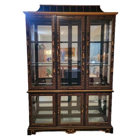 Vintage Pagoda Chinoiserie Cabinet