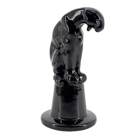 Vintage Royal Haeger Black Panther on Pedestal Figurine