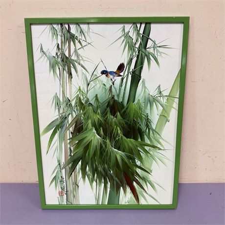 Signed Vintage Chinese Oil Painting