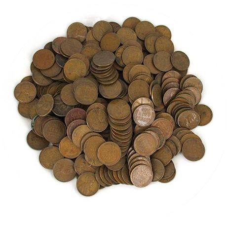 300 Lincoln Wheat Pennies ~ Circulated