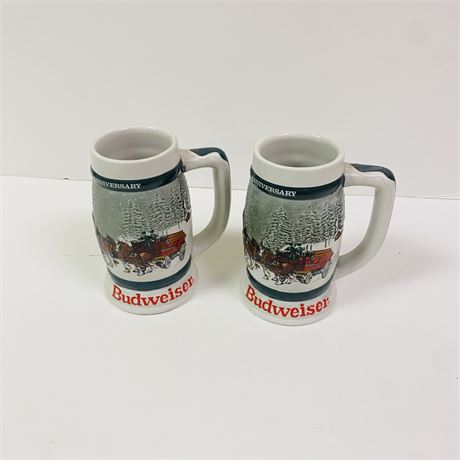 2 Budweiser Steins