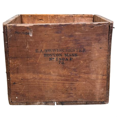 E.A.&W. Winchester Vintage Wooden Crate