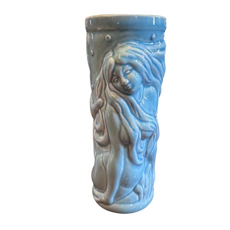 Vintage Blue Mermaid Orchids of Hawaii Tiki Mug