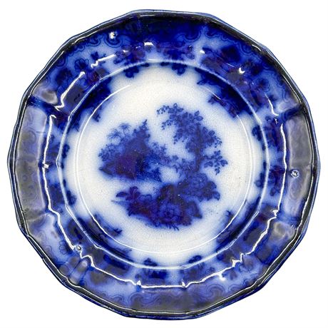 Antique Ironstone Blue Flow Plate