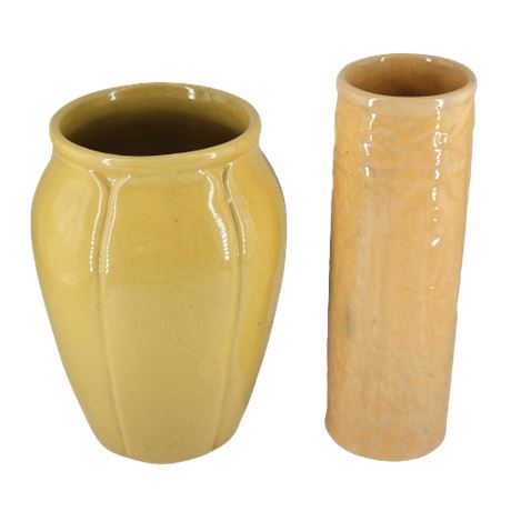 Yellow / Orange Pottery Vases