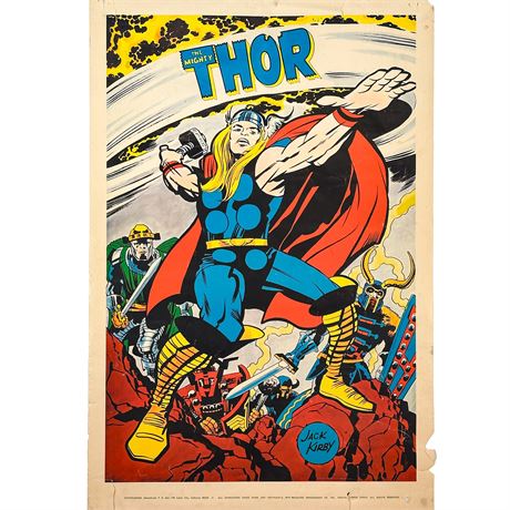 Vintage 1970 The Mighty Thor Marvelmania Poster